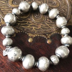 Silpada Sterling Silver Bead Stretch Bracelet